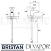 Bristan Vantage Cross Head Easy Fit Basin Taps Dimensions